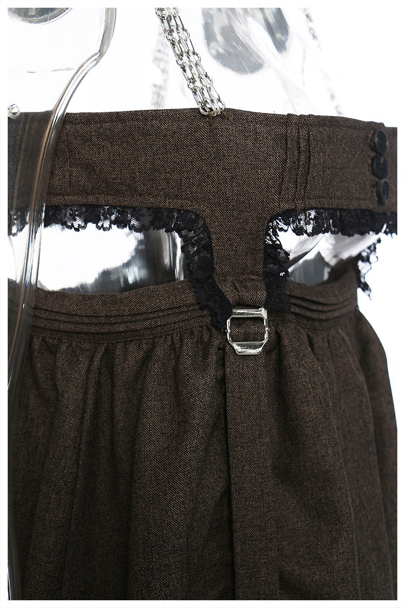 Niche Hollow  Suspender Skirt